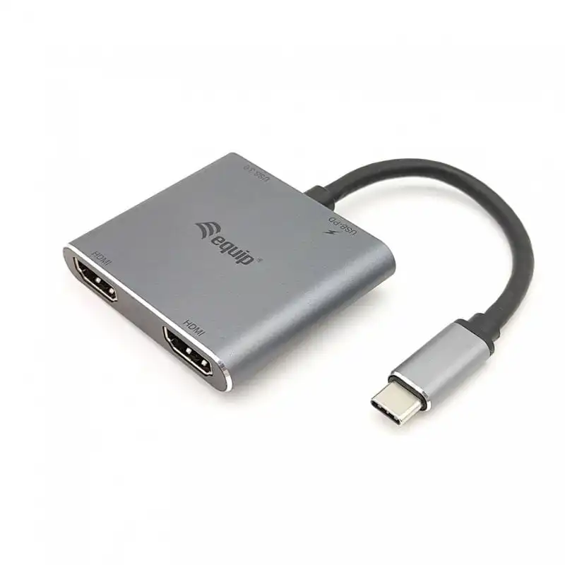 Equip Hub USB-C 4 en 1 Dual HDMI
