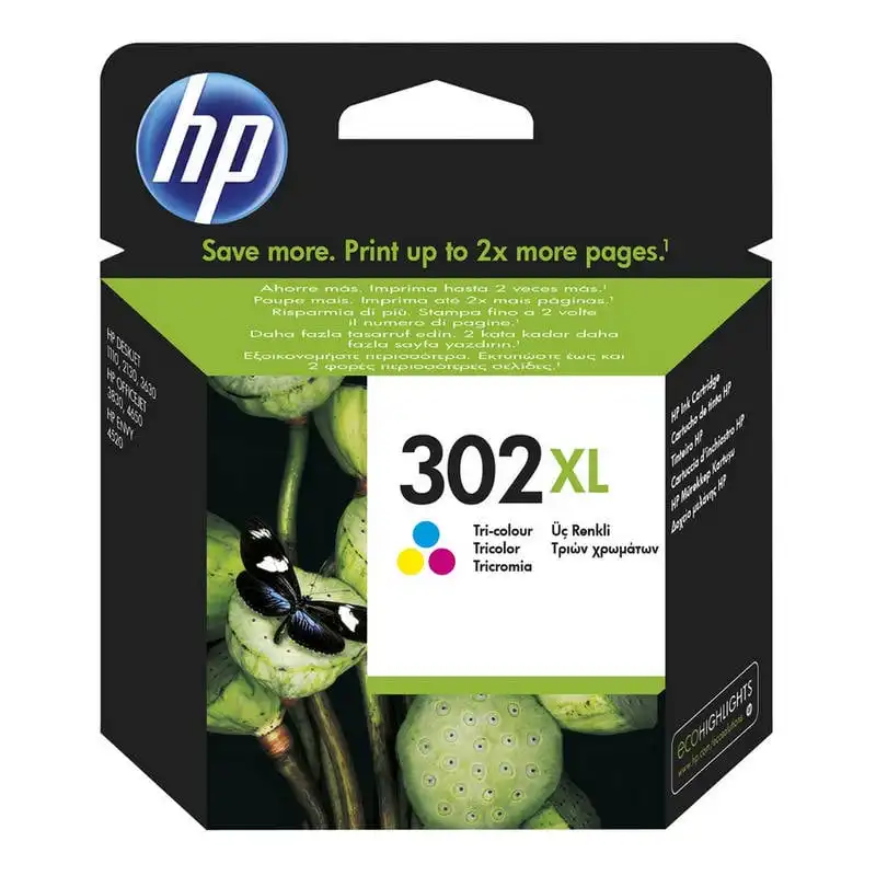 HP 302XL Cartucho Tinta Alta Capacidad Original Tricolor