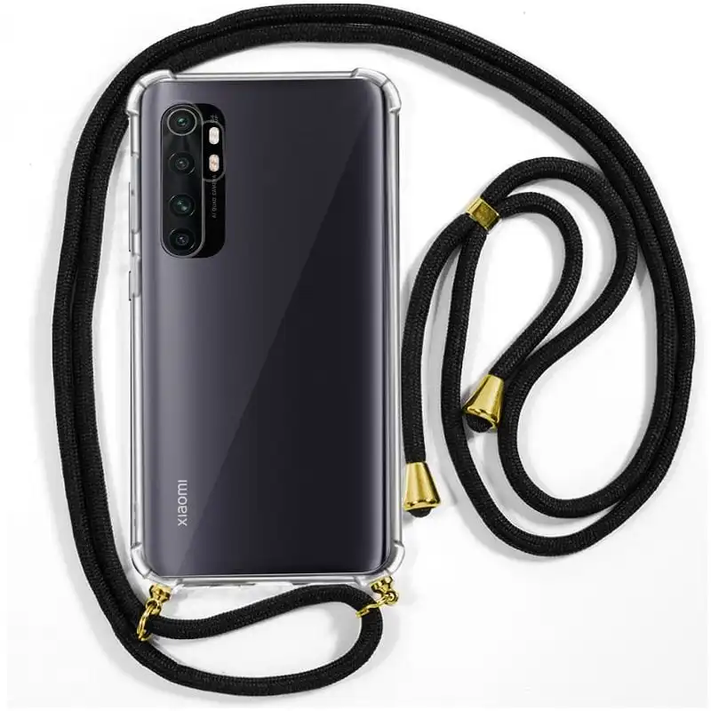 Cool Funda con Cordón Negro para Xiaomi Mi Note 10 Lite