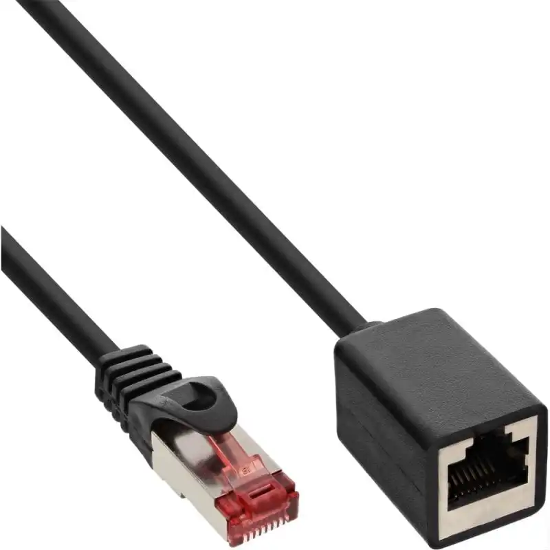 Inline Cable de Red Extensor RJ45 FTP Cat.6. Macho/Hembra 2m Negro