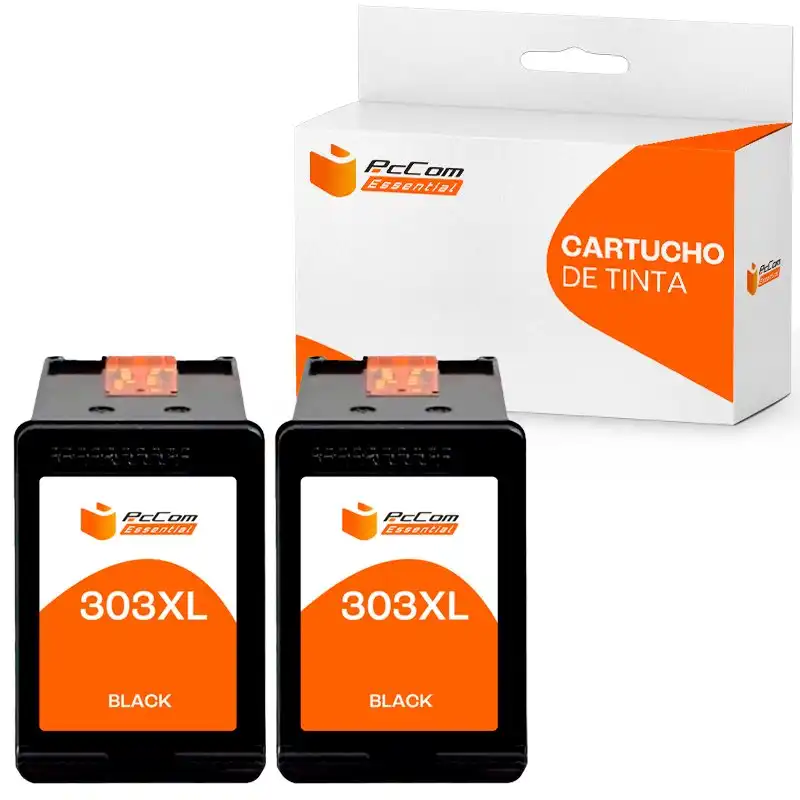 Pccom Essential HP 303XL Cartucho Tinta Compatible Negro Pack 2