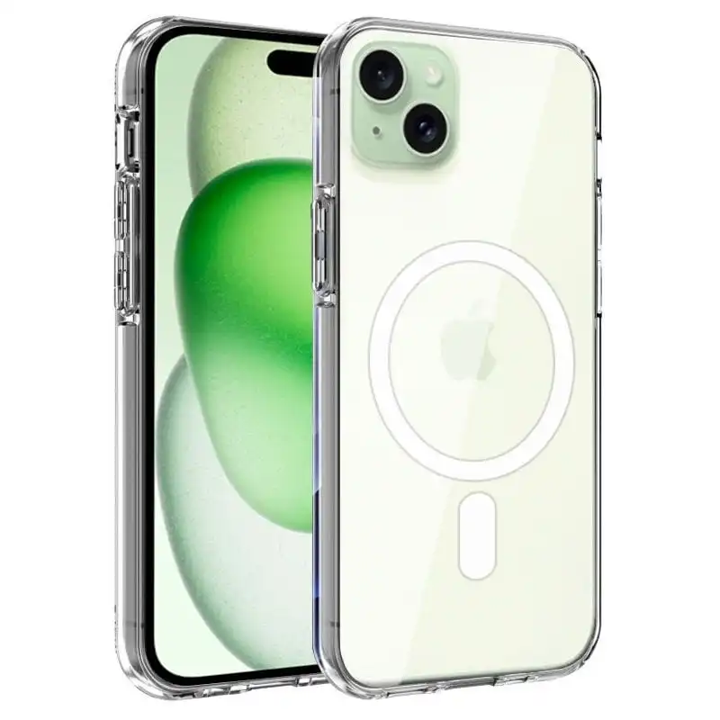 Cool Carcasa Magnética Transparente para iPhone 15 Plus