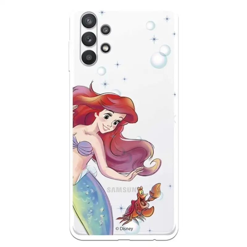 Funda Oficial de Disney Ariel y Sebastián Burbujas La Sirenita para Samsung Galaxy A32 5G