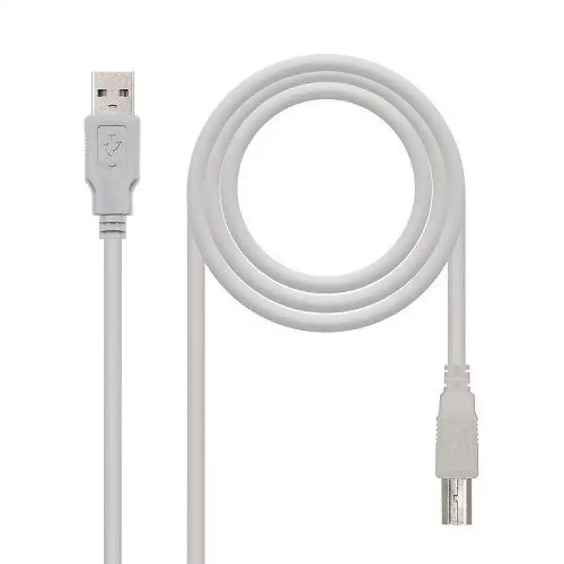 Nanocable Cable Impresora USB 2.0 Tipo A/B Macho/Macho 4.5m Beige