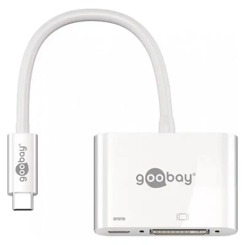 Goobay Cable Adaptador DVI/PD a USB-C 15cm Blanco