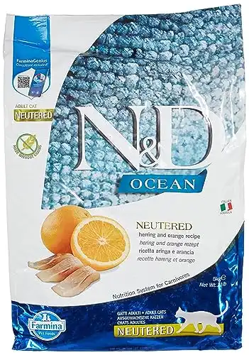 5Kg Farmina ND Cat Ocean Neutered Pienso para gatos de Arenque