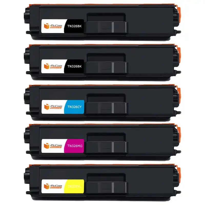 Pccom Essential Brother Tn320/tn325/tn321/tn326/tn329 Tóner Compatible Negro/cian/magenta/amarillo Pack 5