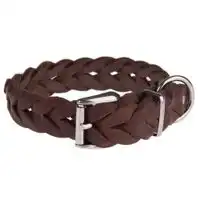 Collar de cuero trenzado Heim - Talla 40: 26-37 cm perímetro de cuello