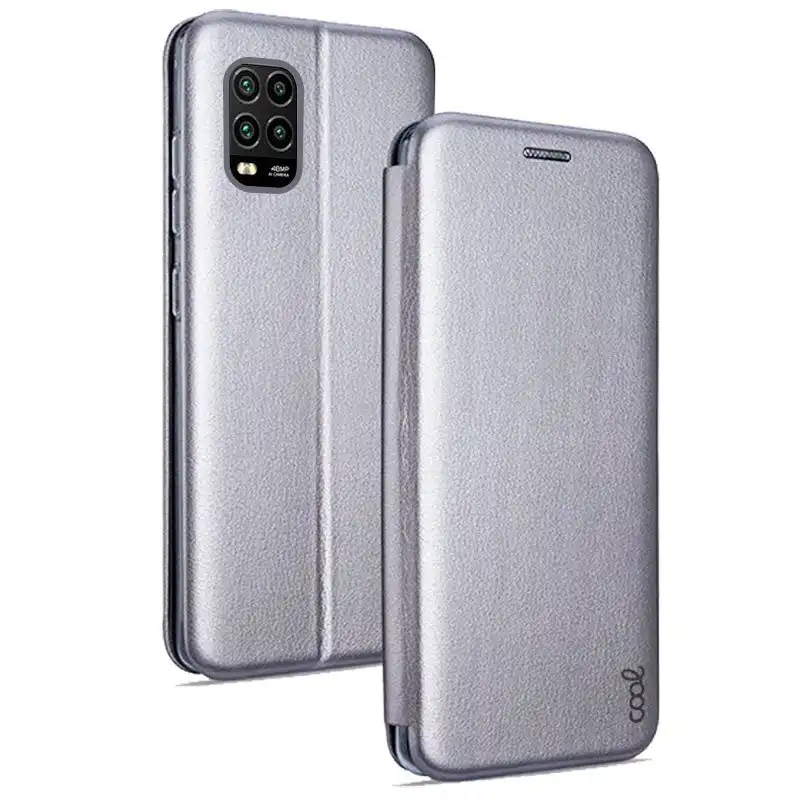 Cool Funda Flip Cover Elegance Plata para Xiaomi Mi 10 Lite