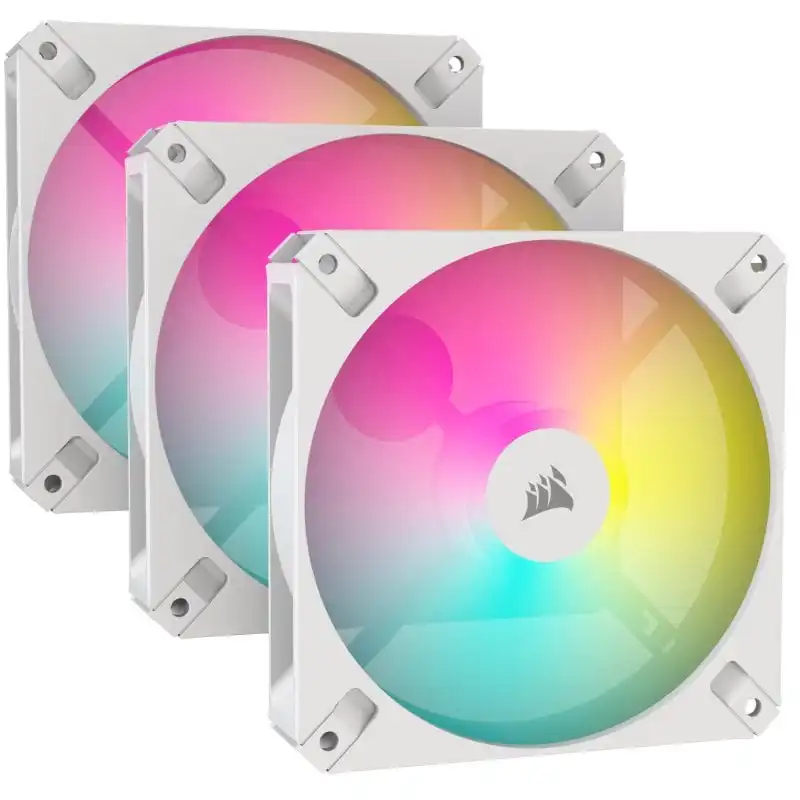 Corsair iCUE AR120 Digital RGB Triple Pack Ventiladores 120mm Blancos