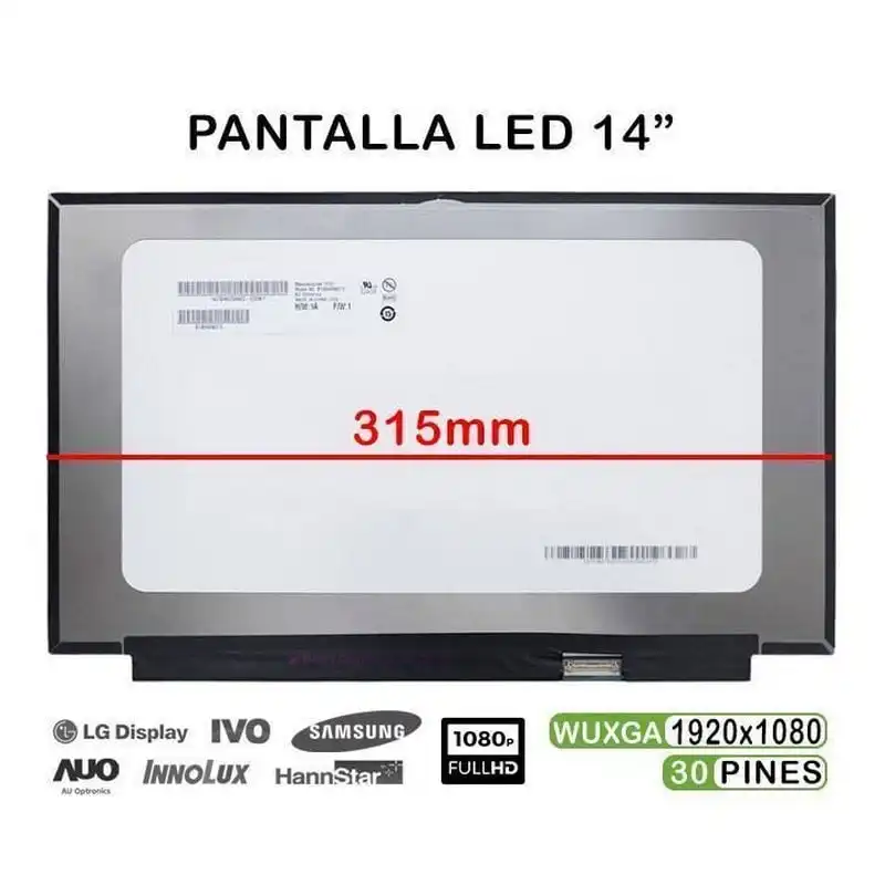 Pantalla LED 14" para Portátil Acer Swift 5 SF514-51-777U / Asus ZenBook UX490UA-X574-BL