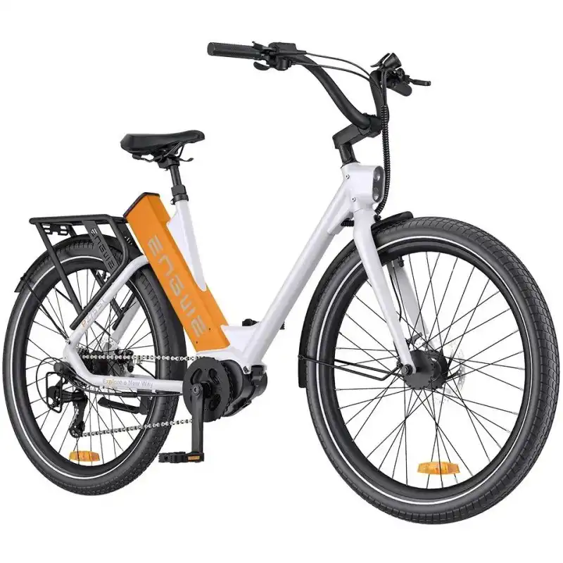 Engwe P275 St Bicicleta Eléctrica 19.2ah 250W Autonomía 260km 12" Blanco y Naranja