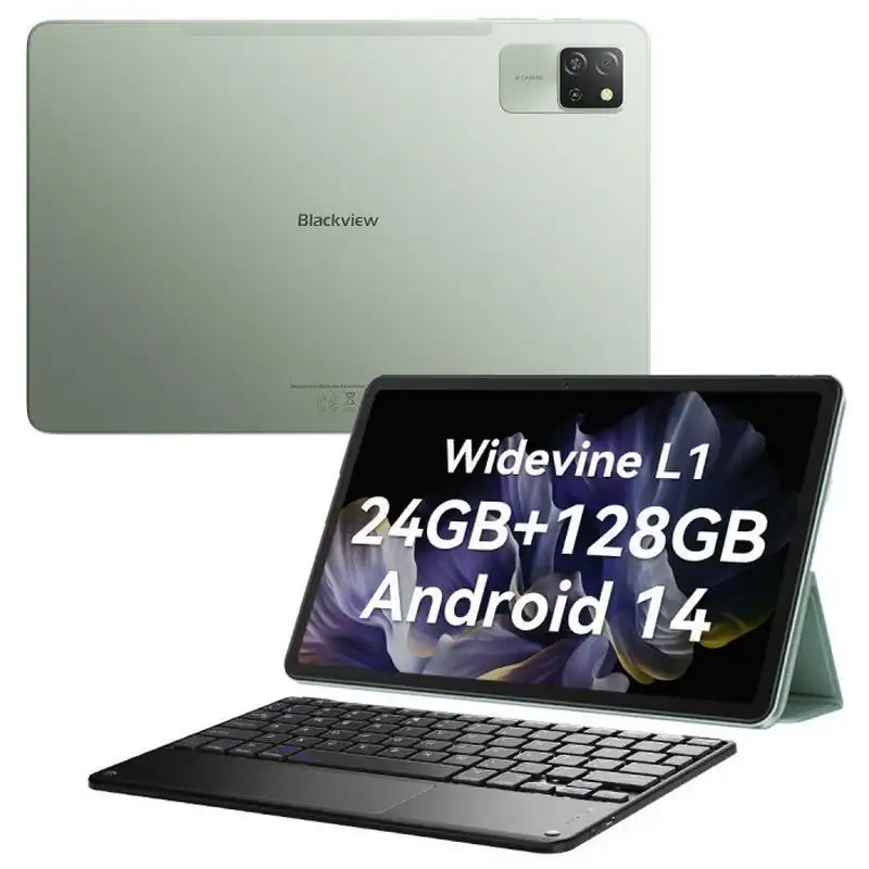 Blackview Tab 60 Pro 10.1" 8/128GB 4G Verde + Teclado Bluetooth Inglés QWERTY