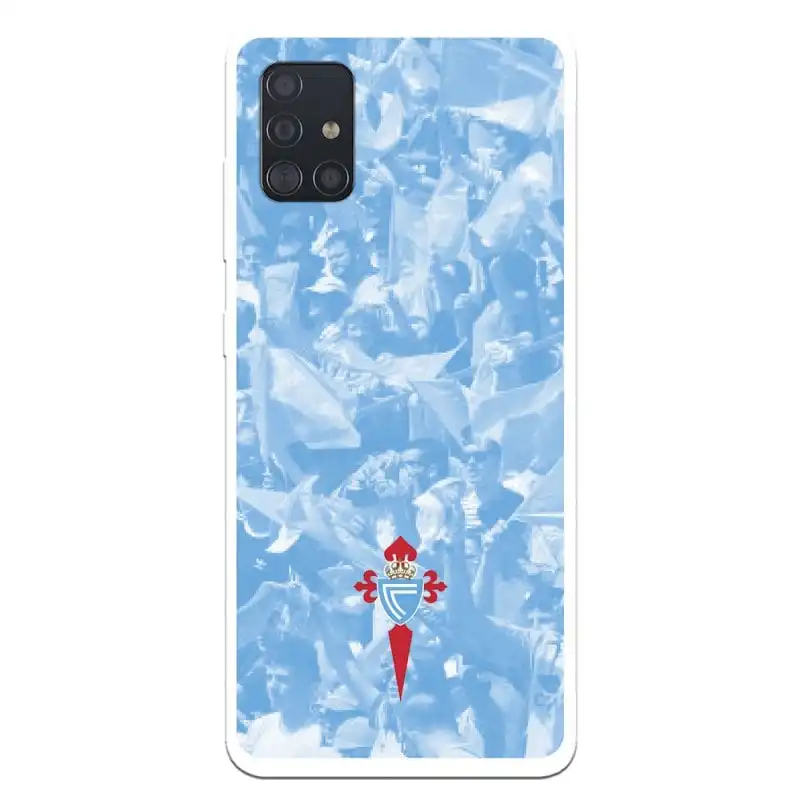 Funda Licencia Oficial RC Celta Escudo Fondo Hinchada para Samsung Galaxy A51