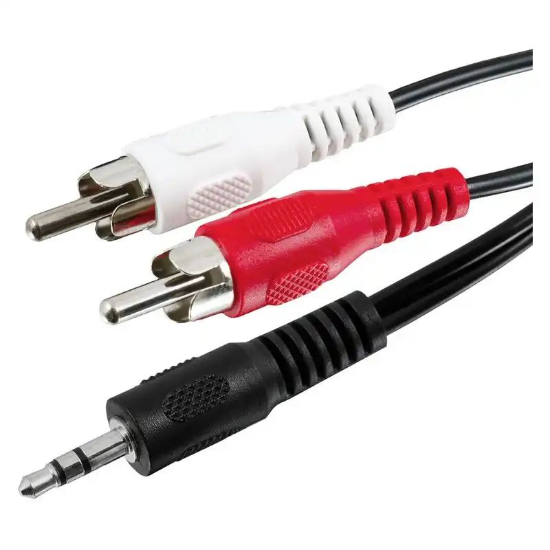 Goobay Cable de Audio Jack 3.5mm a 2xRCA Macho/Macho 50cm Negro