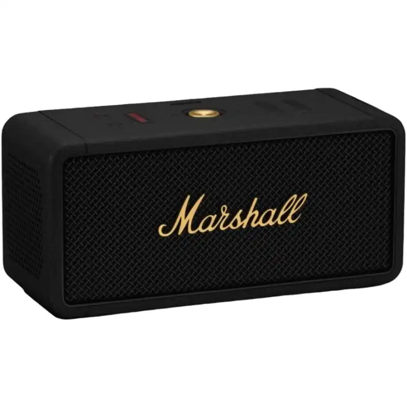 Marshall Middleton Altavoz Inalámbrico Portátil Bluetooth IP67 Negro y Latón