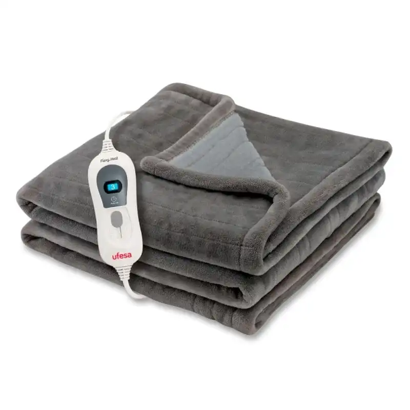 Ufesa Softy Fleece Manta Térmica Eléctrica 120W 150x100cm Gris
