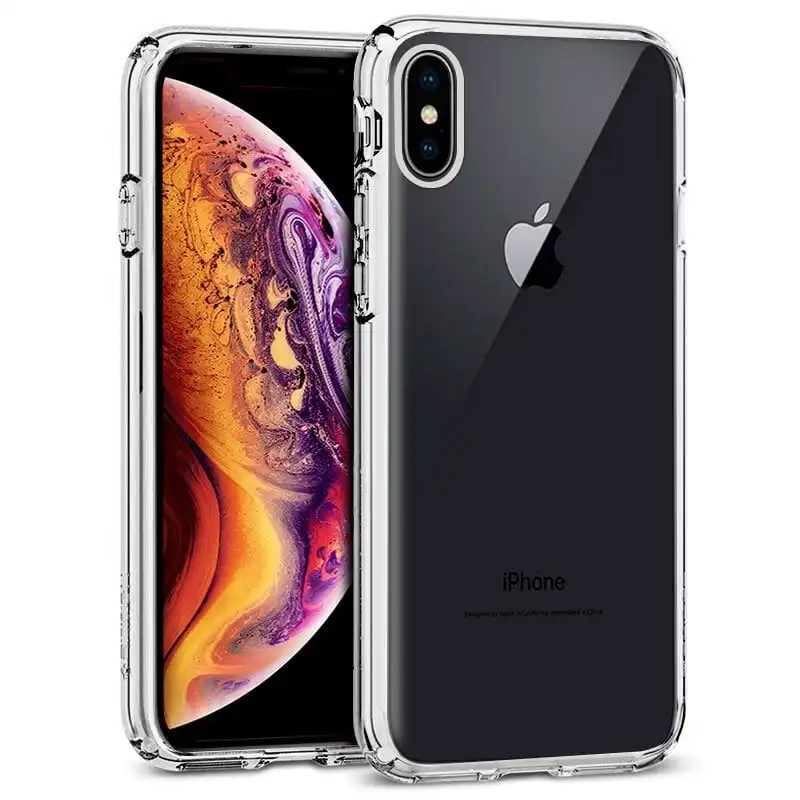 Cool Funda Borde Metalizado Plata para iPhone XS Max