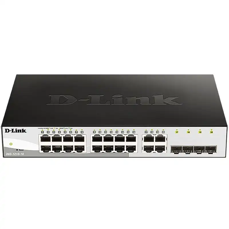 D-Link DGS-1210-16 Switch Smart Gestionable 16 Puertos Gigabit + 4 Puertos Combo SFP