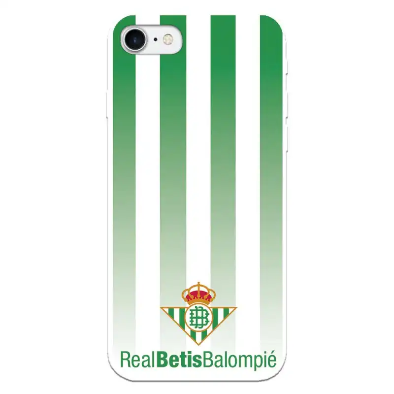 Funda Licencia Oficial Real Betis Balompié Fondo Rayas Verdiblancas para iPhone 8