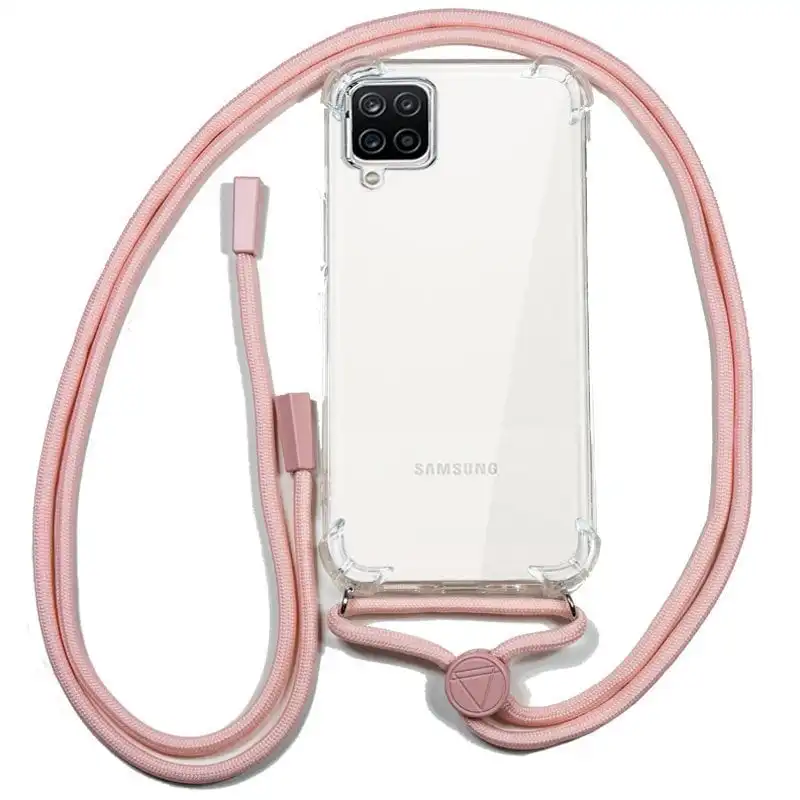 Cool Funda con Cordón Rosa para Samsung Galaxy A12