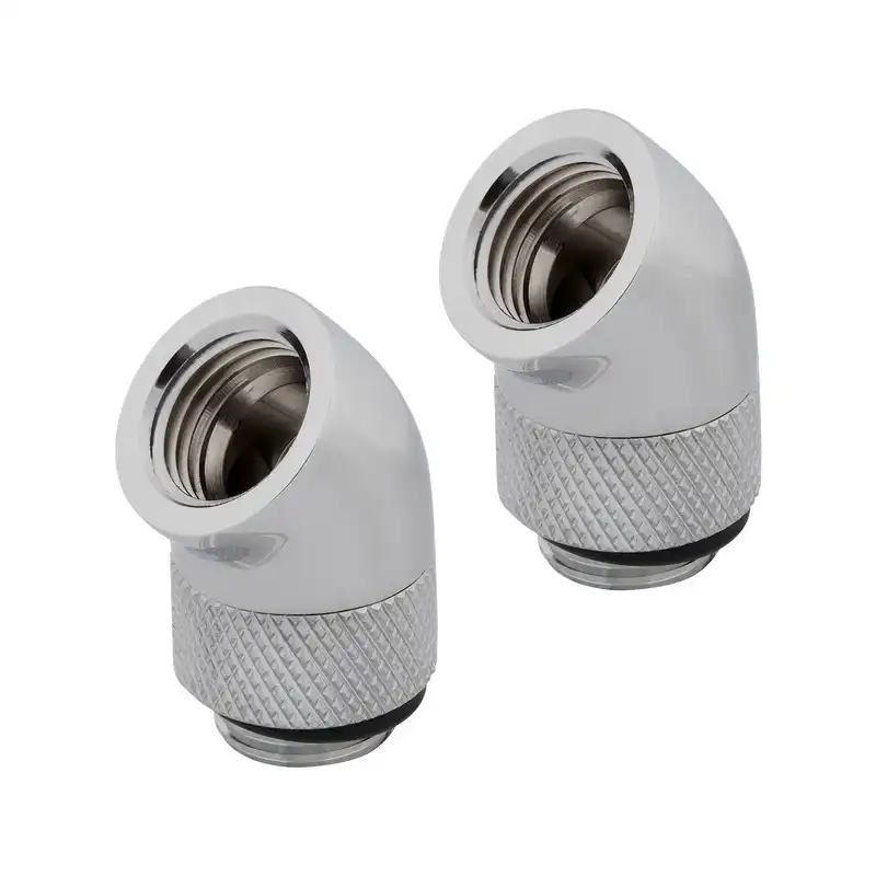 Corsair Hydro X Series 45° Rotary Pack 2 Adaptadores Cromo
