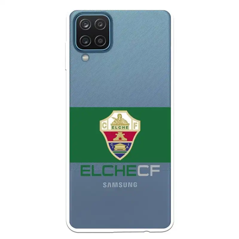 Funda Licencia Oficial Elche CF Escudo Clásico Franja Verde para Samsung Galaxy A12