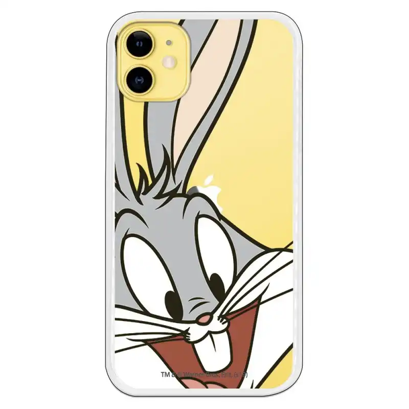 Funda Oficial de Warner Bros Looney Tunes Bugs Bunny Silueta Transparente para iPhone 11