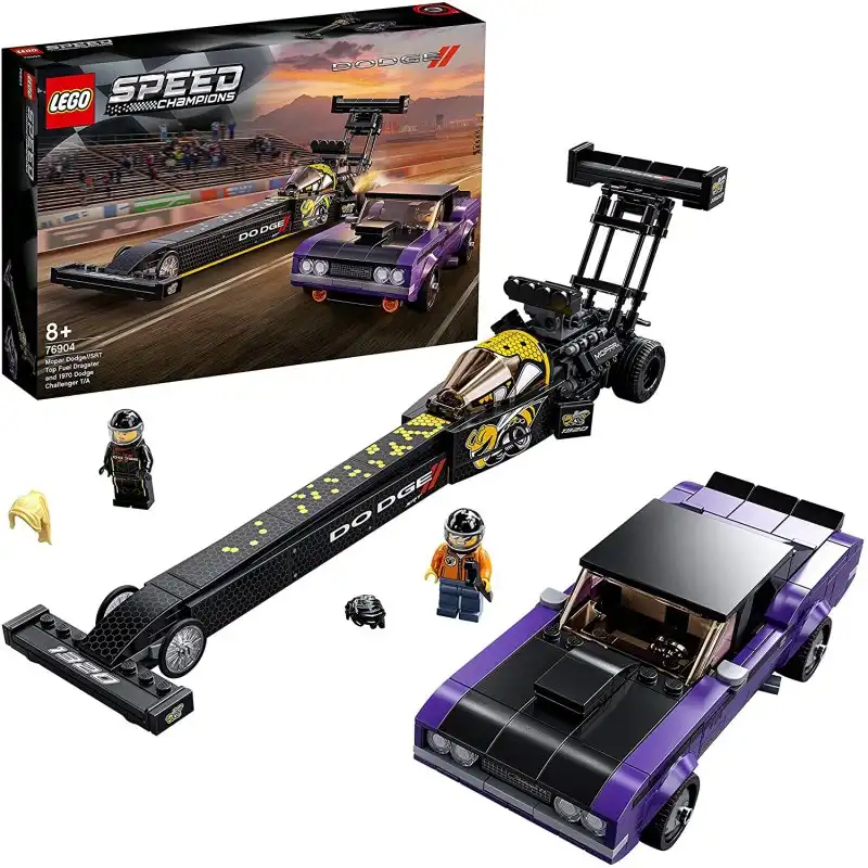 Lego Speed Champions: Drágster Mopar Dodge/SRT Top Fuel y Dodge Challenger T/A de 1970