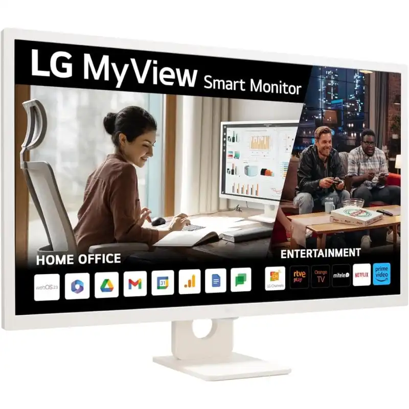 LG 32SR50F-W Smart Monitor 32" IPS Full HD webOS23, Bluetooth, Altavoces y Mando a Distancia Blanco