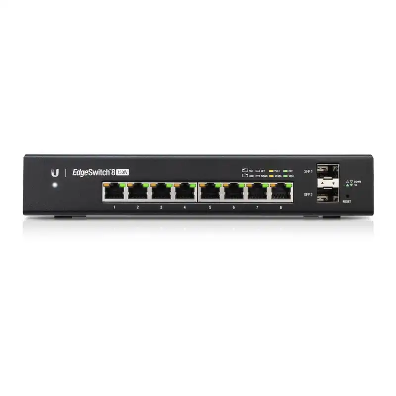 Ubiquiti EdgeSwitch 8 150W Switch Gestionable 8 Puertos Gigabit PoE + 2 SFP