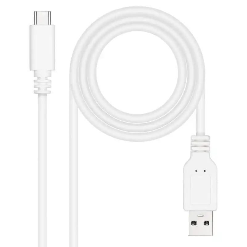 Nanocable Cable USB 2.0 USB-C Macho a USB-A Macho 2m Blanco