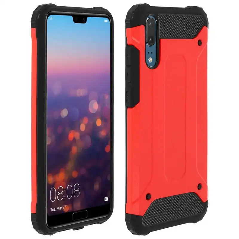 Avizar Defender II Funda Antigolpes Roja para Huawei P20