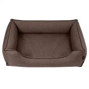 Cama Para Perros Sofá De Tela Tapizada Twinfoam Mestizo Mallorca 65x50 Cm Color Marrón/negro