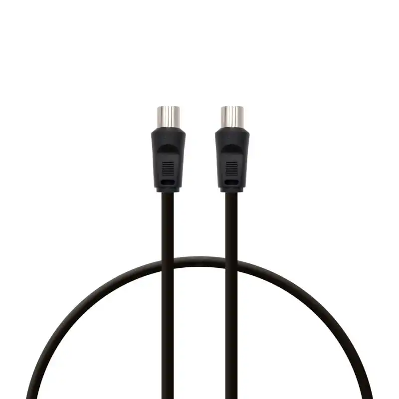 PcCom Essential Coaxial Cable 3C-2V 9.5 mm Macho / 9.5 mm Hembra 1.8 m Negro