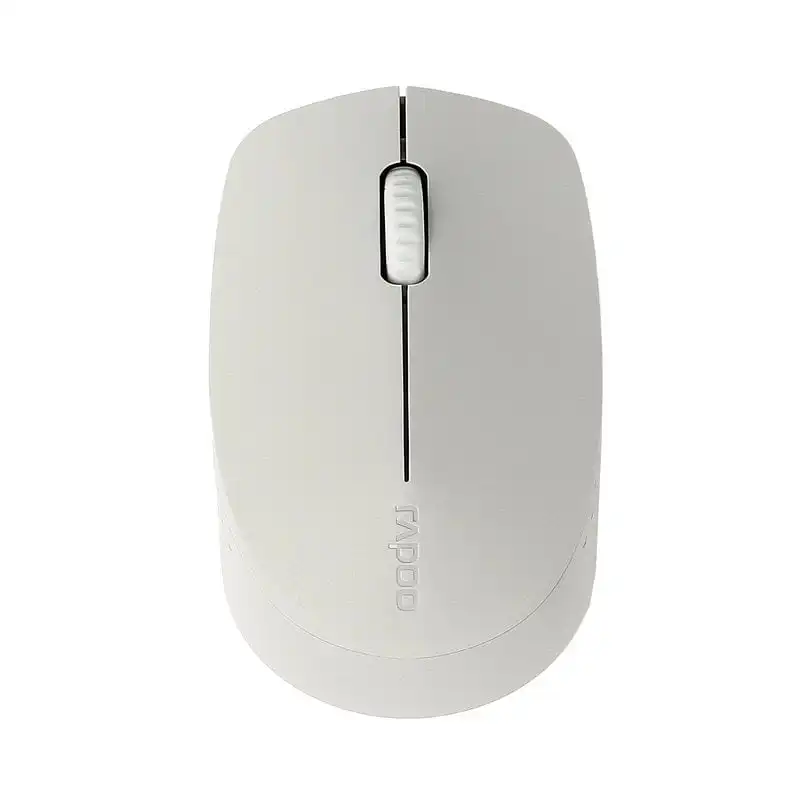 Rapoo M100 Silent Ratón Óptico Inalámbrico 1300DPI Gris Claro