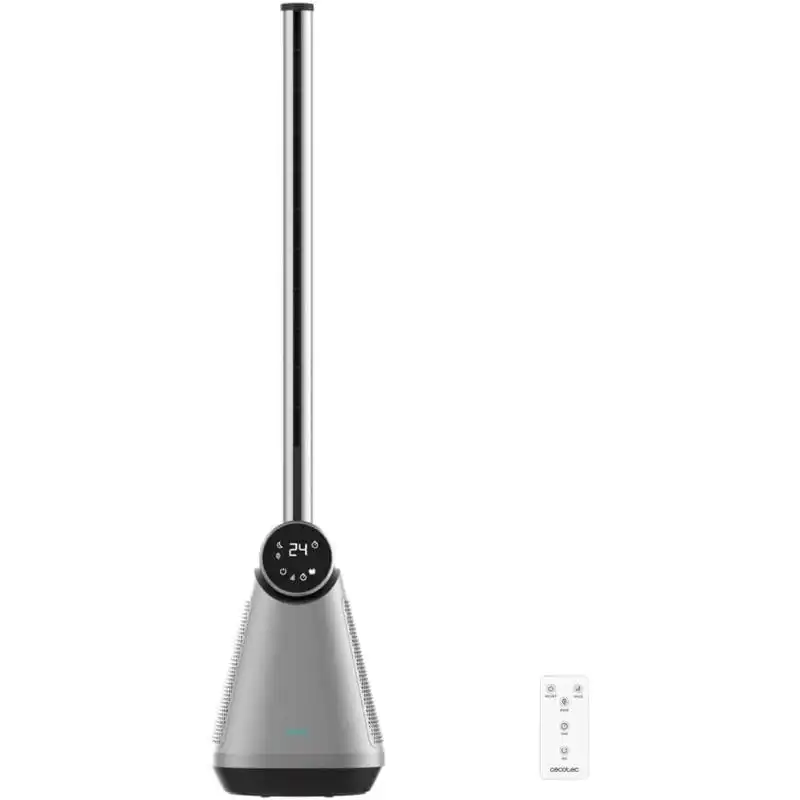 Cecotec EnergySilence 9890 Skyline Bladeless Dark Ventilador Torre sin Aspas 50W Inox/Negro