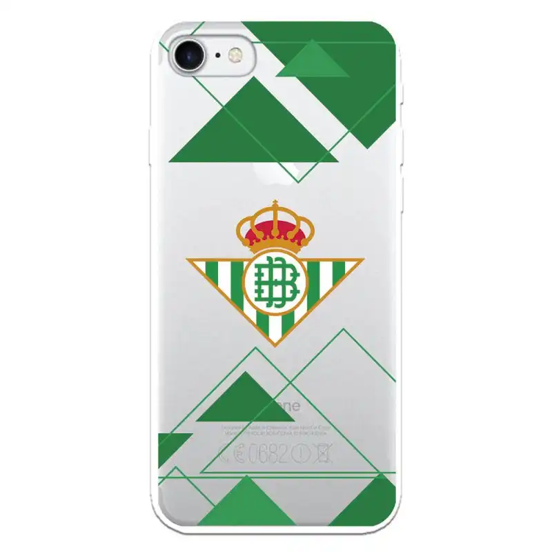 Funda Licencia Oficial Real Betis Balompié Escudo Fondo Transparente para iPhone 7