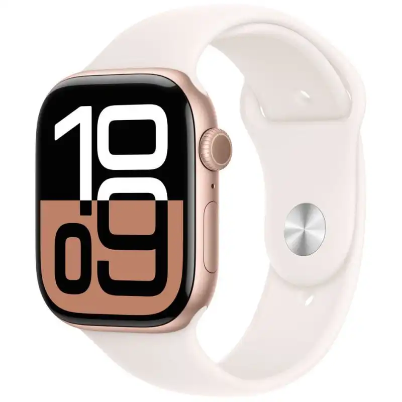 Apple Watch Series 10 GPS + Cellular 46mm Caja Aluminio Oro Rosa con Correa Deportiva Rosa Rubor M/L