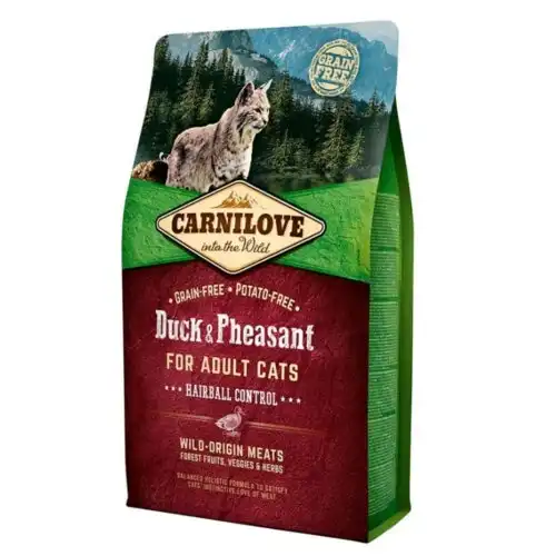 Carnilove Adult Hairball Control Pato y Faisán pienso para gatos