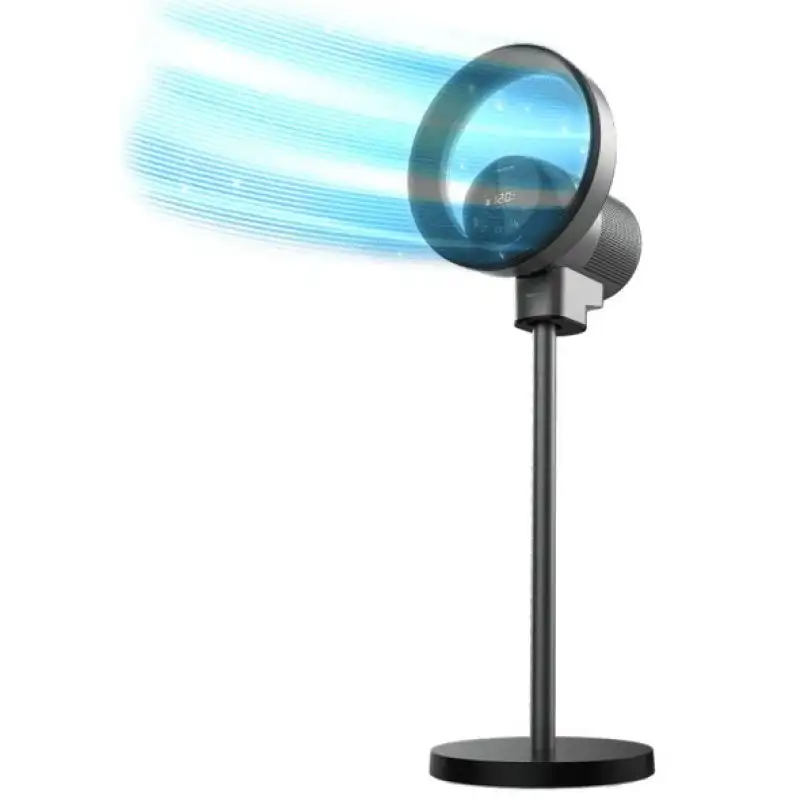 Cecotec TotalPure 2in1 MoonStyle Ventilador de Pie Bladeless con Purificador 35W Negro