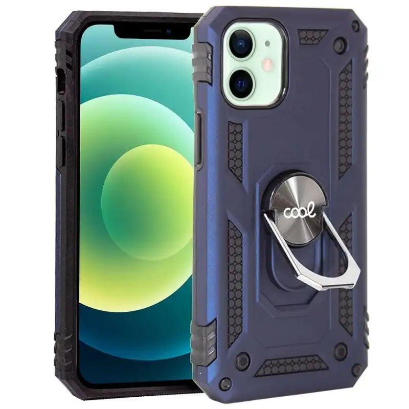 Cool Funda Hard Azul con Anilla para iPhone 12/12 Pro