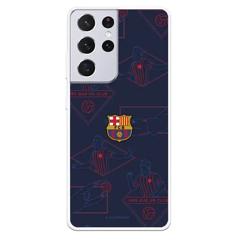 Funda Licencia Oficial FC Barcelona Mas que un Club para Samsung Galaxy S21 Ultra