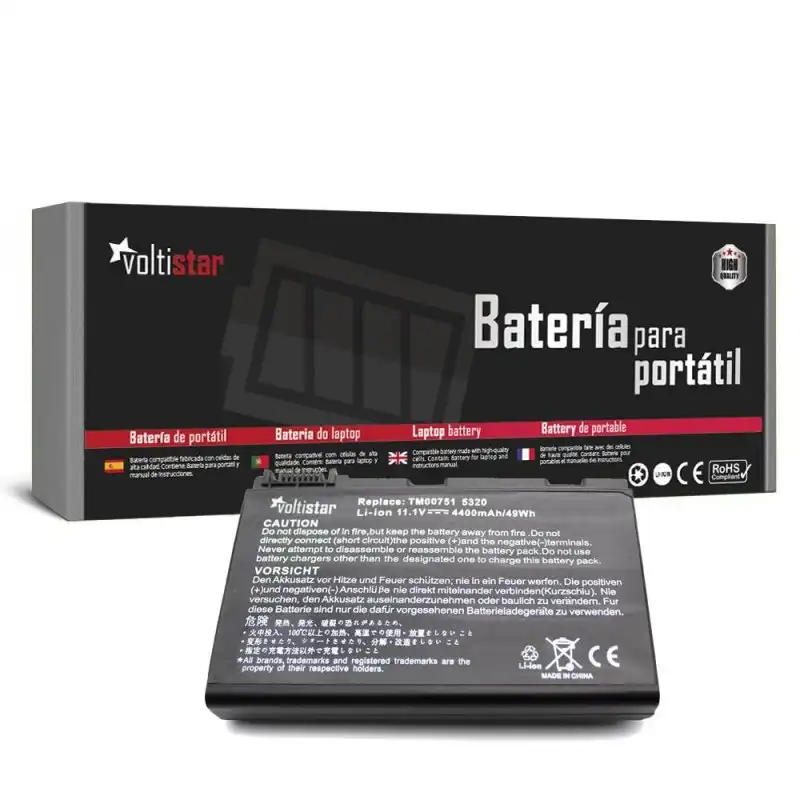 Voltistar BATACERGRAPE Batería 11.1V 4400mAh 6 Celdas para Acer