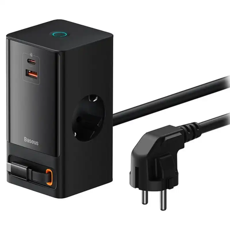 Baseus PowerCombo Tower 5 in 1 Estación de Carga Rápida 65W Negra