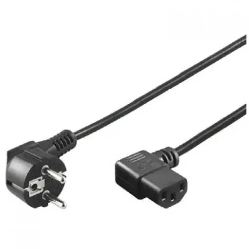 Goobay Cable de Alimentación para CPU Acodado C14/C13 5m Negro