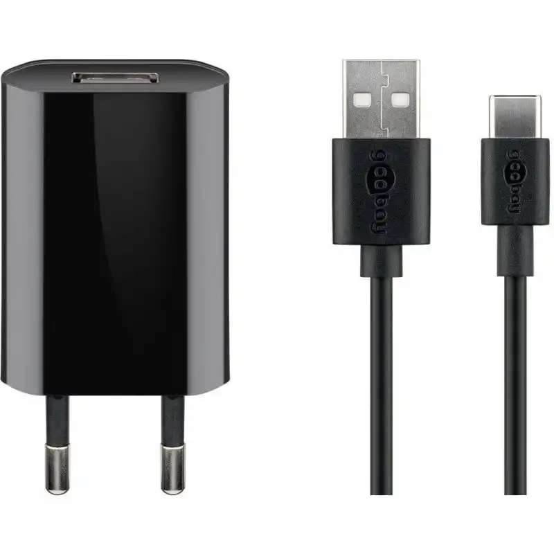 Goobay Cargador USB Tipo C 1A 1m Negro