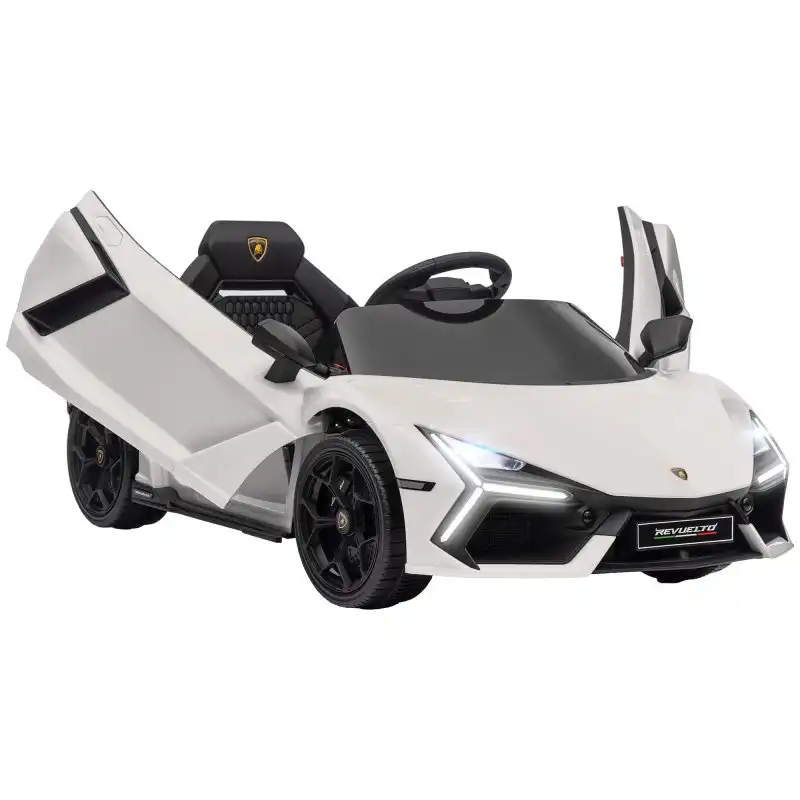 Aiyaplay Coche Eléctrico Para Niños De +3 Años Lamborghini Revuelto Blanco