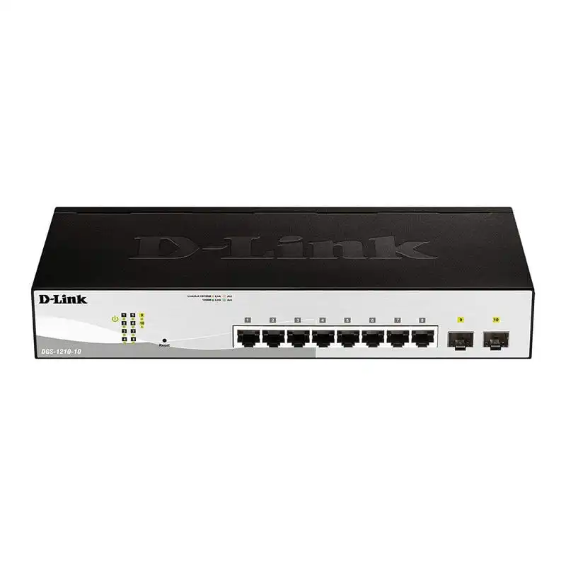 D-Link DGS-1210-10 Switch Smart 8 Puertos Gigabit + 2 Puertos SFP