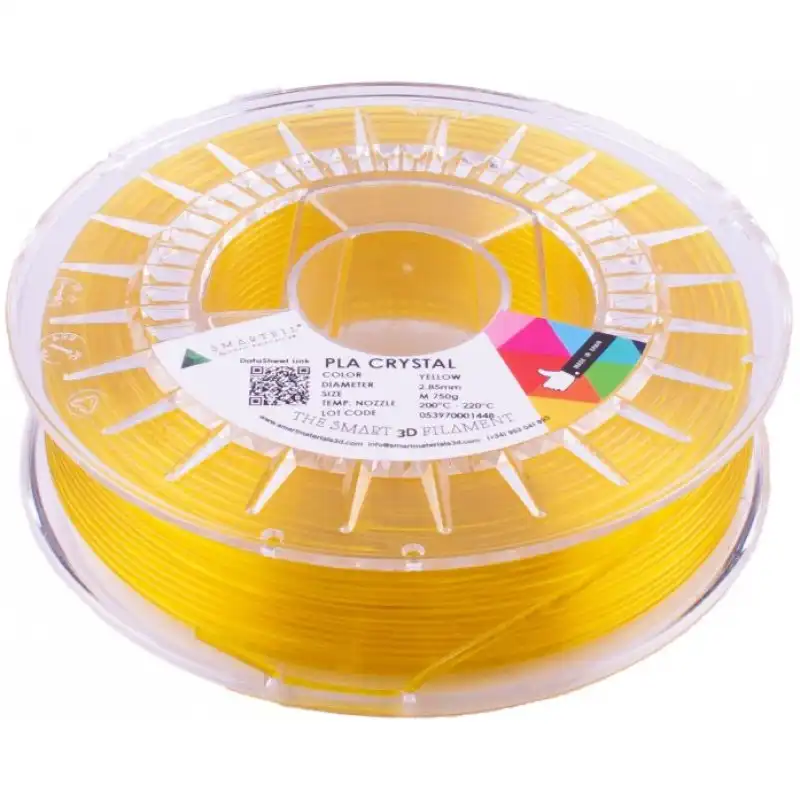 Smartfil PLA Crystal Filamento 3D Translucido 2.85Mm 750g Crystal Yellow